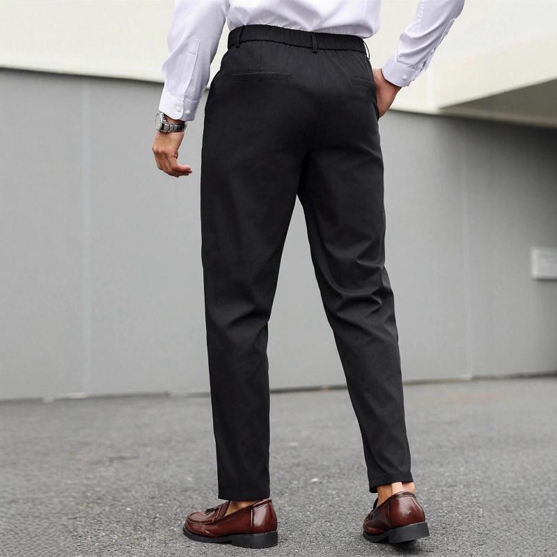 2026 New British Style Men's Trousers Business Casual Pants Versatile Slim-Fit Long Pants