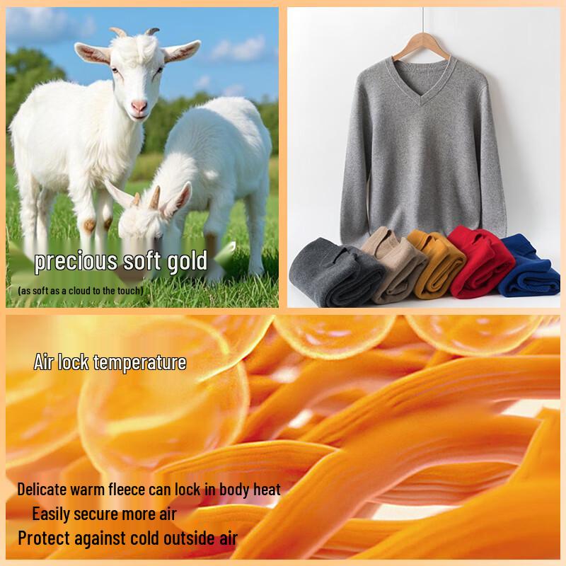 Caiyang Hengyuanxiang Men's Pure Cashmere Pullover Sweater