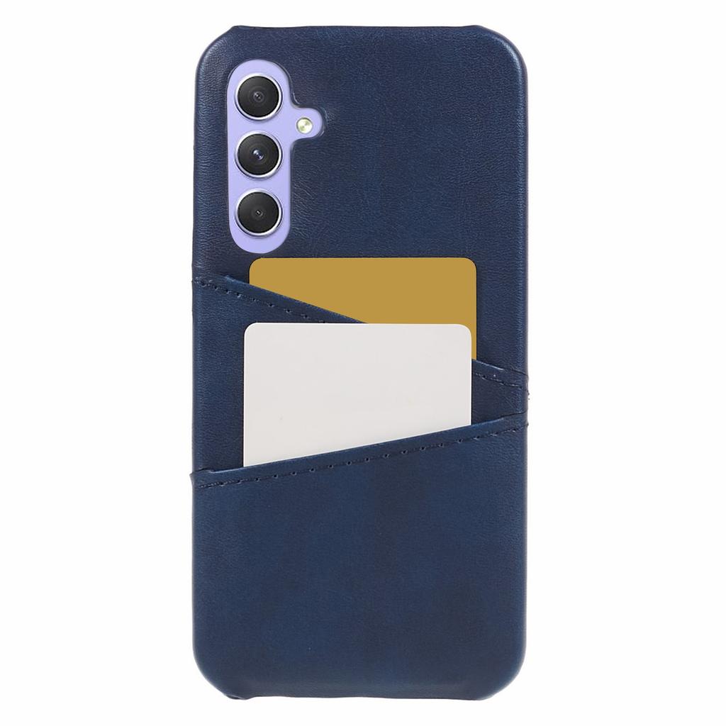 For Samsung Galaxy S24 Case Anti-Drop PU+PC Phone Cover with 2 Card Slots