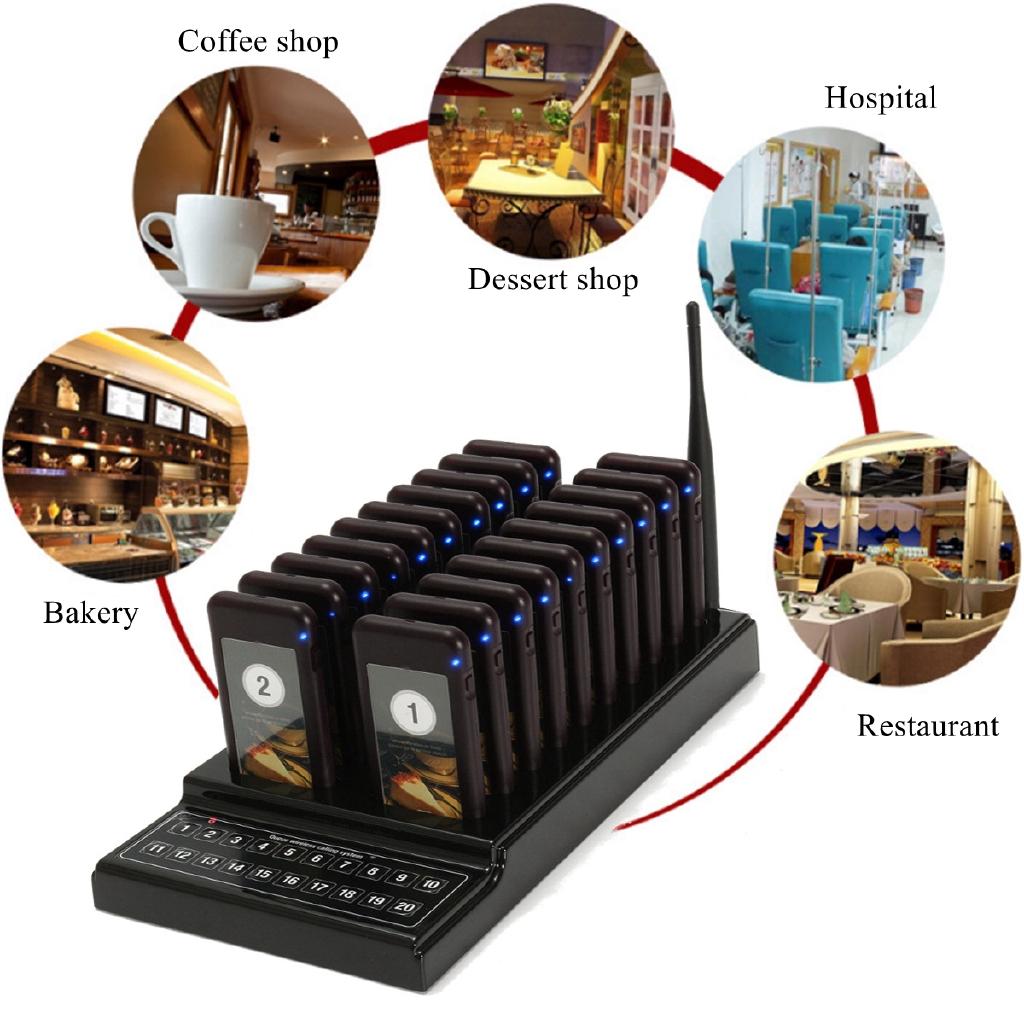 20Pcs Wireless Restaurant Coaster Pager Guest Call Paging Queuing Calling System New