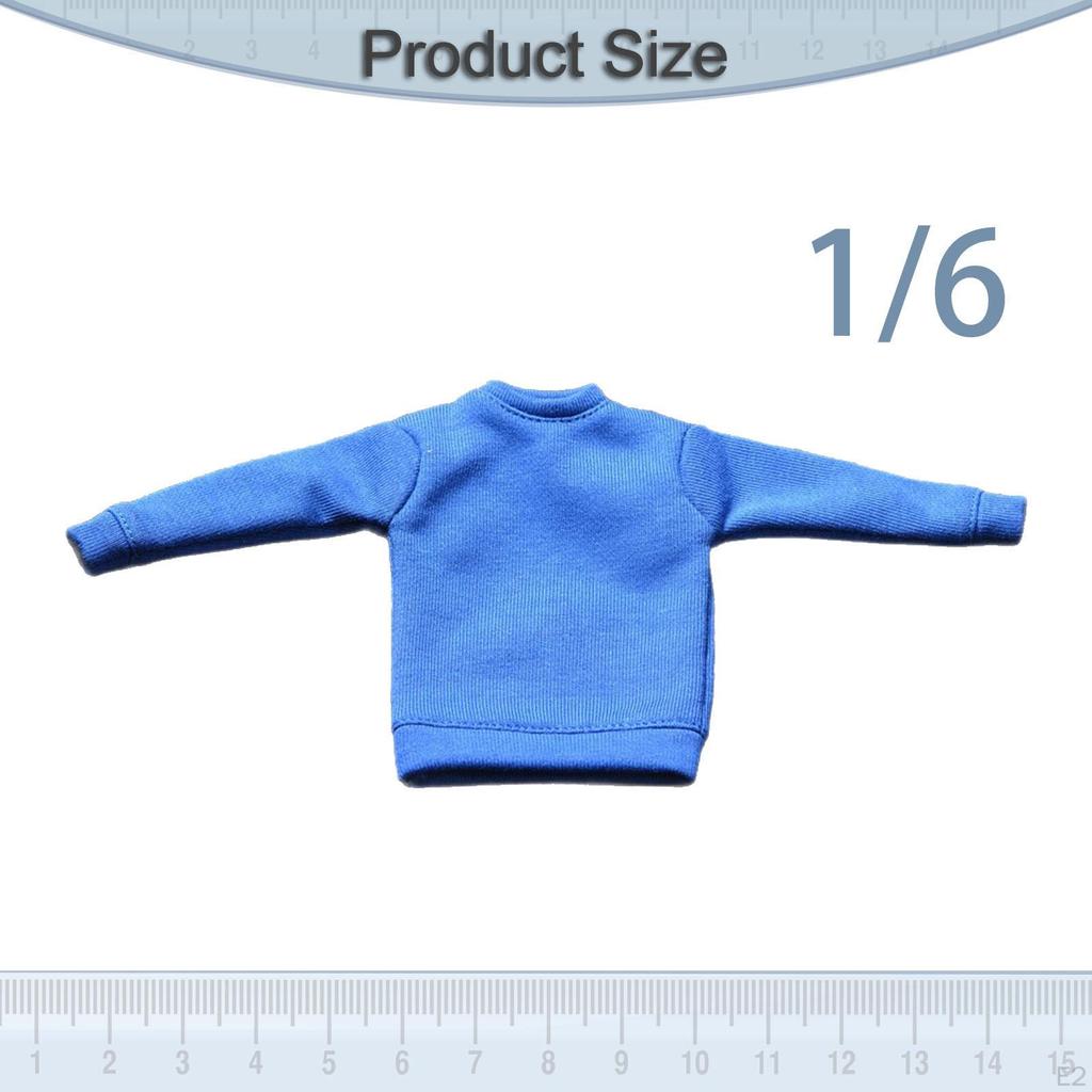 1/6 Action Figure Long Sleeve Shirt Doll Clothes for Collectible Model Easy to Wear Accurate Styling