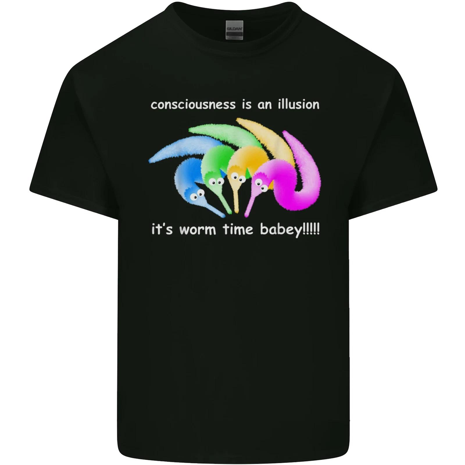

Its Worm Time Baby Consciousness Illusion Kids T-Shirt Childrens 3XL