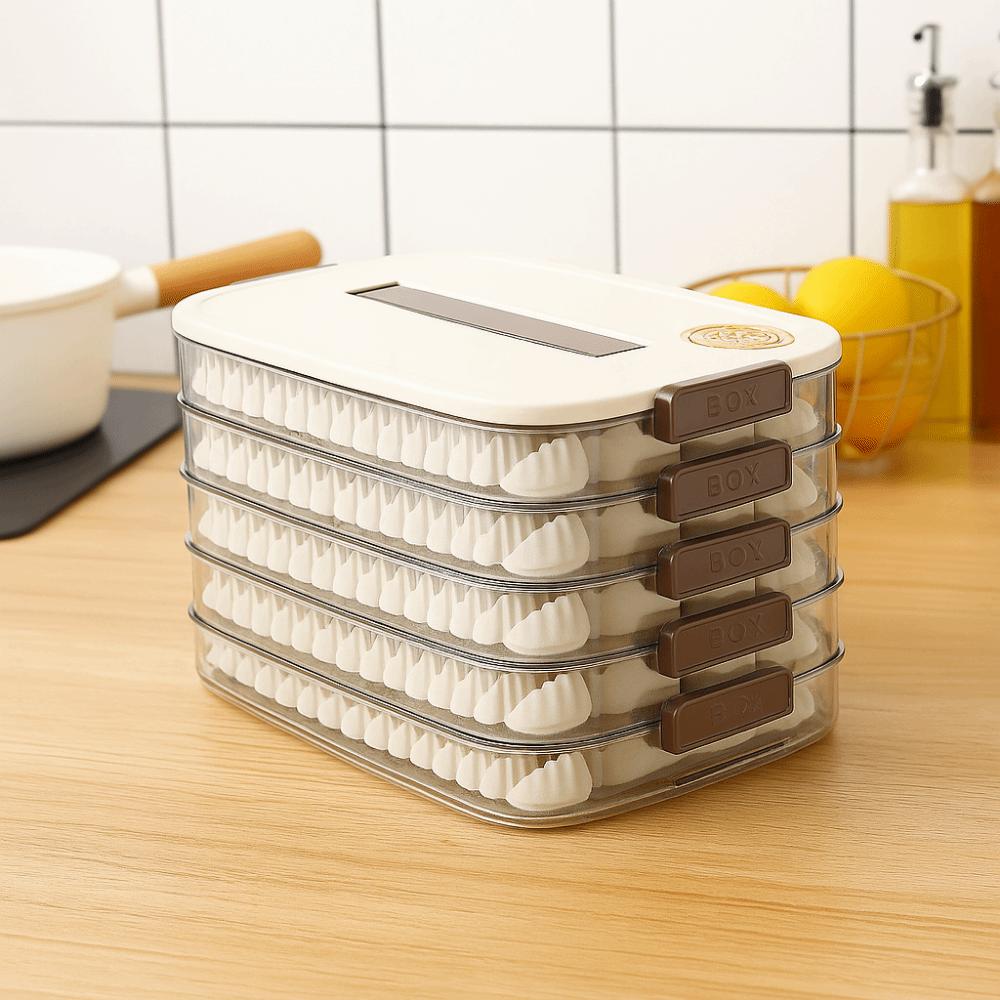 Food Grade Frozen Dumpling Storage Box Transparent Refrigerator Storage Box  for Home