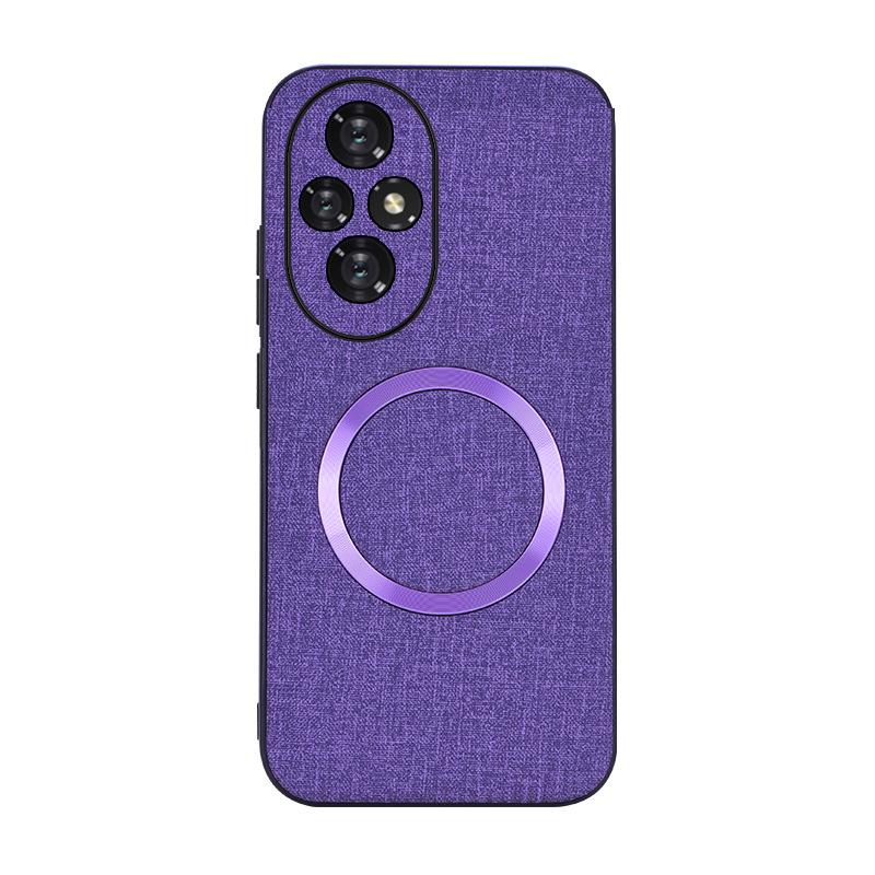 Applicable To Honor 200 Mobile Phone Case Honor 200lite Protective Case CD Pattern Magnetic Ring 200pro Cloth Pattern New Model