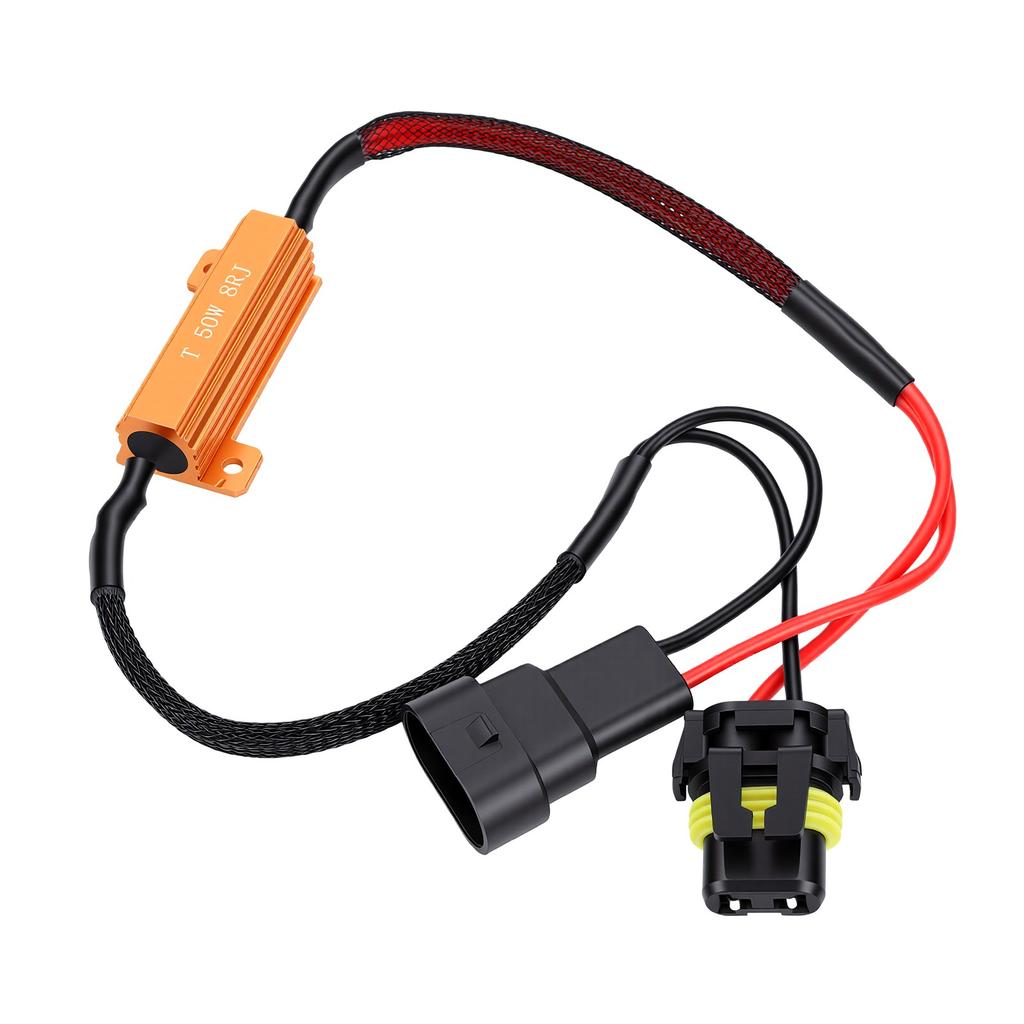2pcs 9005 9006 LED Load Resistor Kit 50W Headlight Bulb Decoder Universal for Most Cars