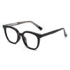 0 -0.5 -0.75 To -6.0 Anti Blue Rays Aspherical Lens Leopard Frame Oval Minus Diopter Glasses Unisex TR90 Prescription Spectacles