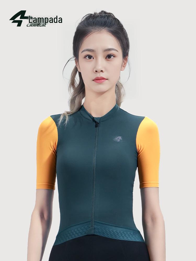 

Женская велосипедная джерси Lampada 2024 с высокой эластичностью, облегающего кроя - защита от солнца, влагоотводящая L