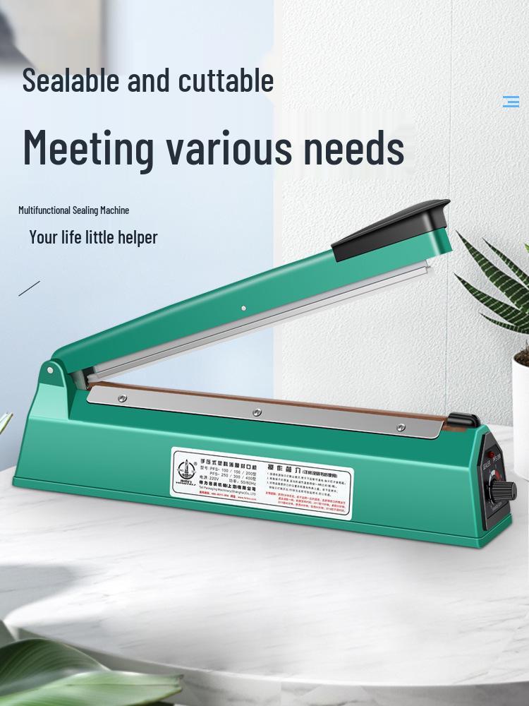 Compact Hand-Press Heat Sealing Machine for Plastic Bags and Film Cutting