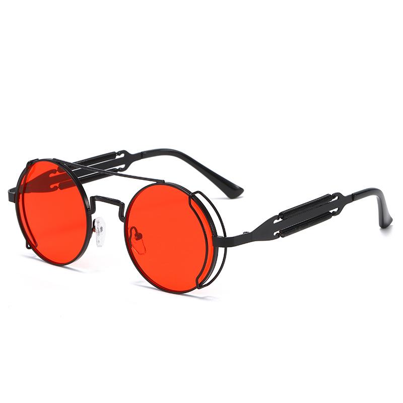 2020 Steampunk Metal Sunglasses with Double Spring Legs - Unisex