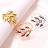 12PCS  Hotel Napkin Rings Metal Autumn Leaf Napkin Holder Wedding  Gold and Silver Napkin Holder Party Table Decoration