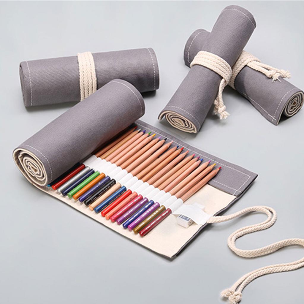 Paint Brush Holder 12 24 36 48 72 Slots Artist Paint Brush Roll Up Pouches for Acrylics Oil Watercolor Gouache Brush