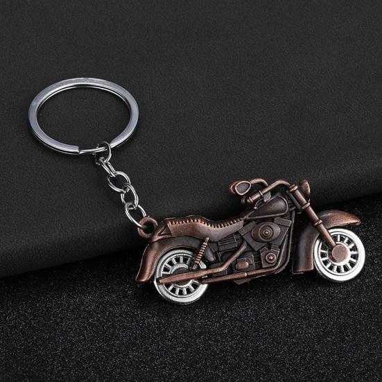 Keychain Pendant Motorcycle Design Zinc Alloy Key Chain with Metal Chain Buckle Lightweight Key Holder Backpack Car Accessory