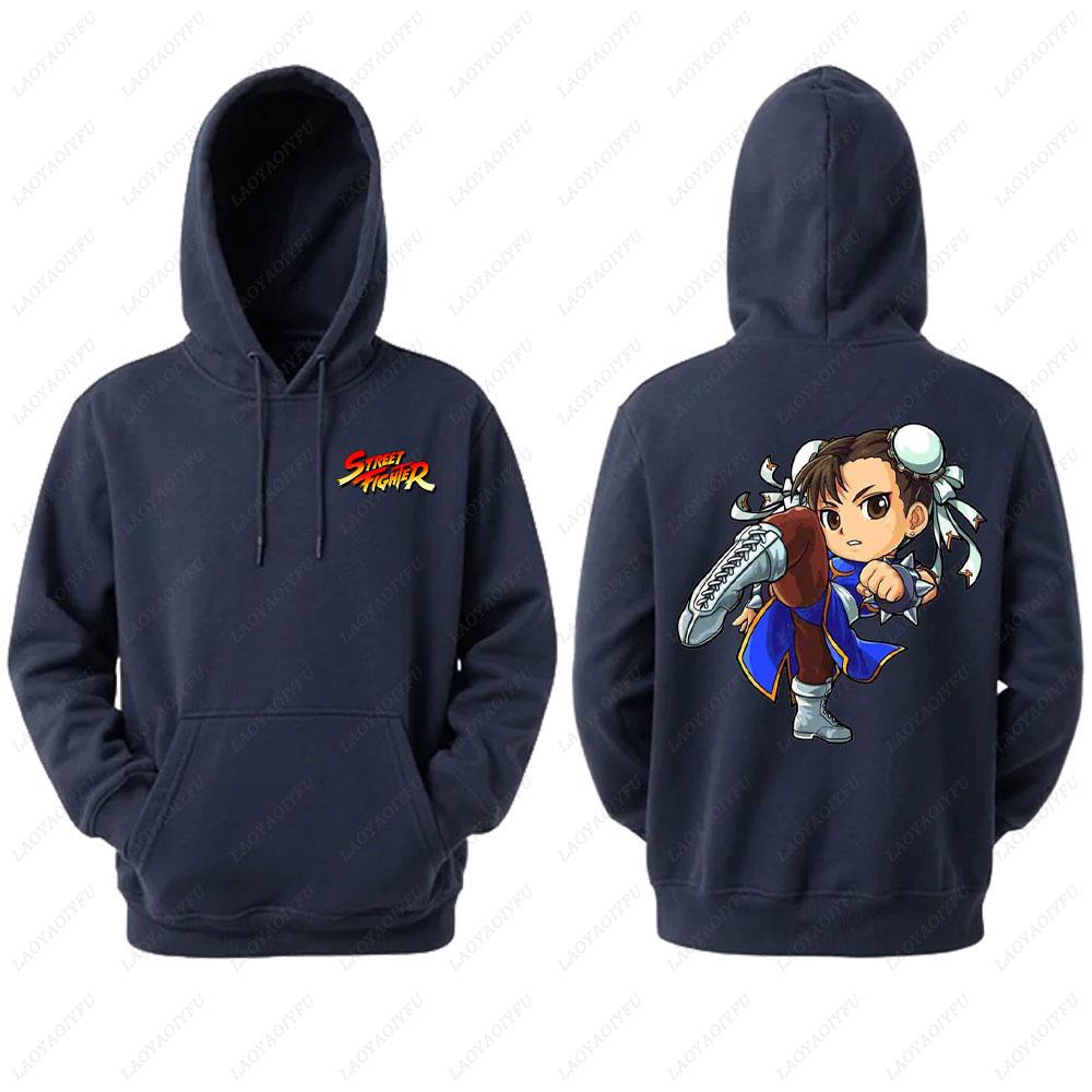 Unisex Chun Li Street Fighter Long Sleeve Hoodie Autumn Winter Fashion Harajuku Streetwear Tops for Men Man hoodies men clothin