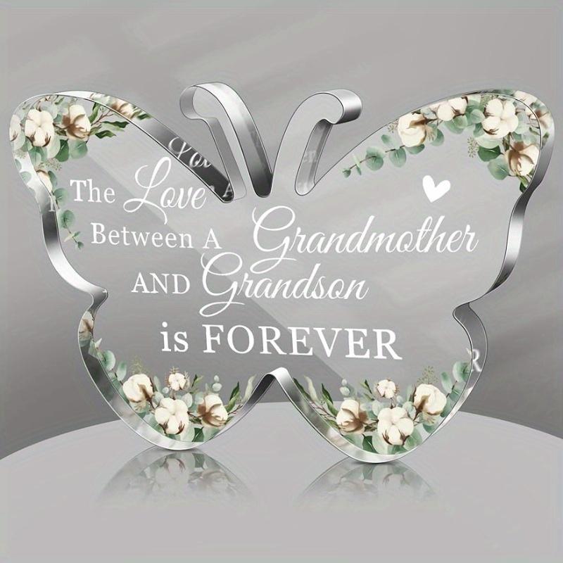 Butterfly Grandma Heart - Thoughtful Birthday Gift from Grandchildren чистый