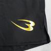 BODYMAKER Fight Shorts, Size L, Black x Gold. Perfect for kickboxing, MMA, boxing, Muay Thai, and other martial arts training.