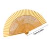 Bamboo Folding Fan Vintage Chinese Style Hollow Carved Fan Wedding Hand Fan Antique Hanfu Fan Fragrant Party Prop Decor Crafts