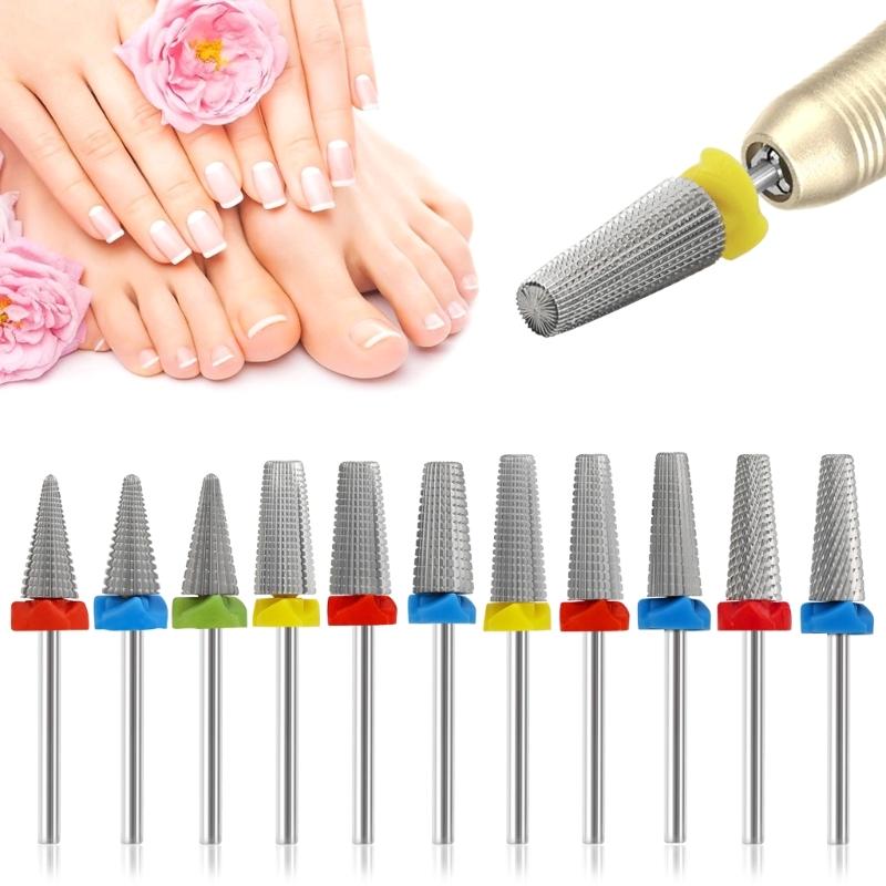 Practical Tungsten Steel Nail Care Drill Head Home and Salon Manicure Accessory for Trimming Grinding Polishing