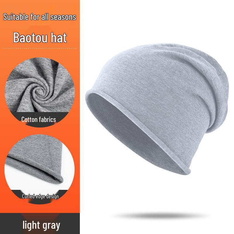 Pure Cotton Windproof Postpartum Hat - Breathable, Solid Color, Warm, for Outdoor Cycling and Sports