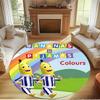 Bananas in Pyjamas Print Round Rug, Washable Floor Carpet, For Entryway Dorm Laundry Room Office Study, Home Decor Birthday Christmas Gift
