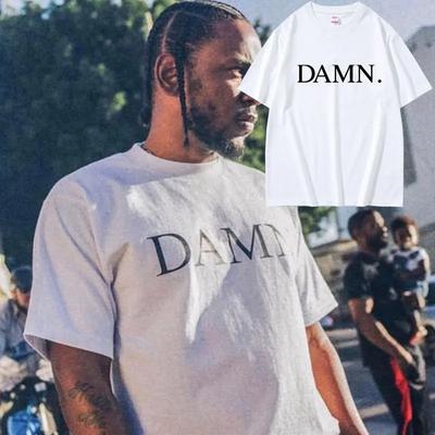 Rapper Kendrick Lamar DAMN Gleiche Grafik T-Shirt Sommer Herren Mode Hip Hop Übergroße T-Shirts Herren Vintage Baumwoll-T-Shirt