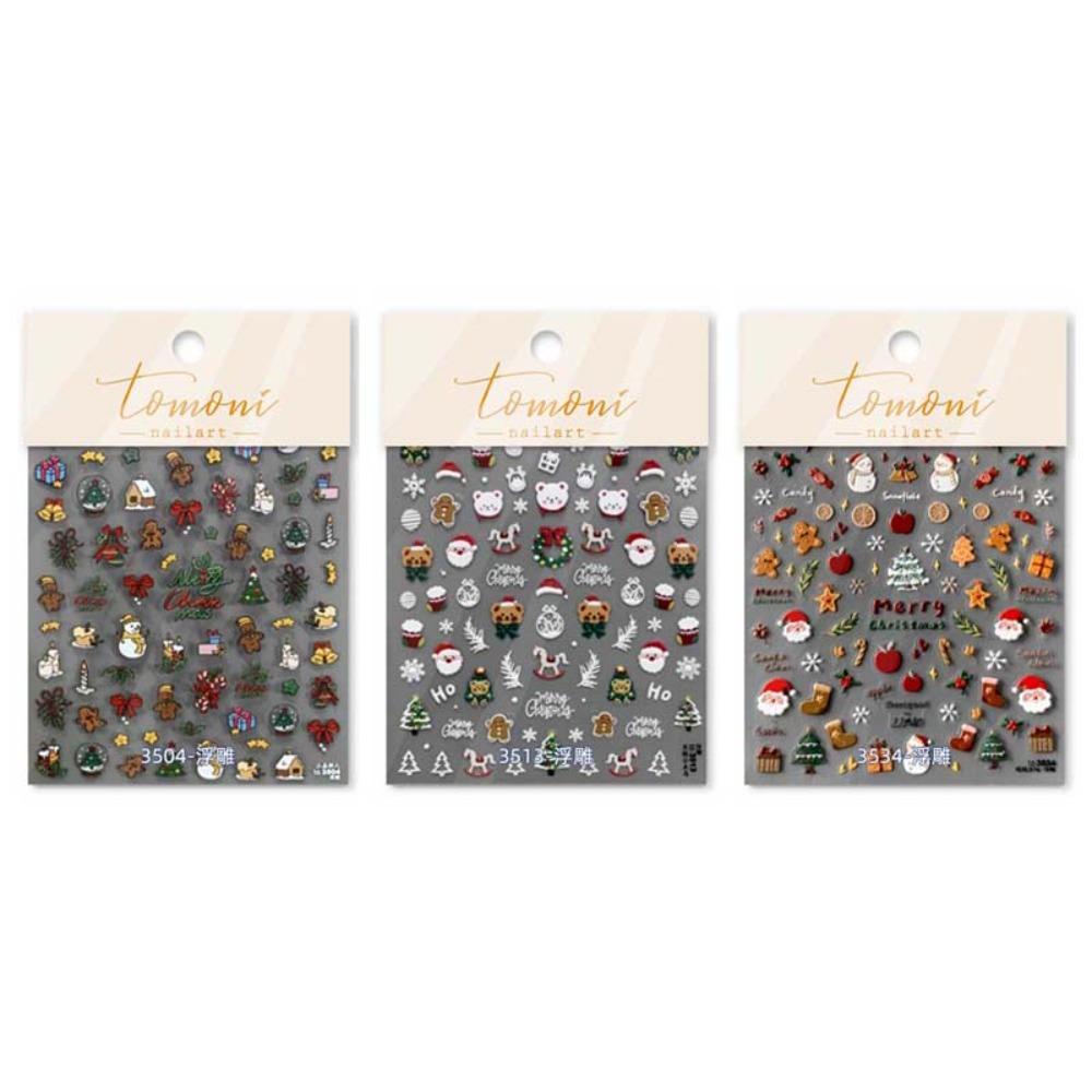 Maniküre-Ornamente, Weihnachts-Nagelaufkleber, Weihnachts-Nagel-Charms, Weihnachts-Nageldekorationen, Dame