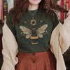 Bee Goblincore Folk Art Tshirt, Cottagecore T-Shirt, Gothic Bee Lover T Shirt, Honeybee Cottage Core Tee, Folklore Clothing, Gift for Her