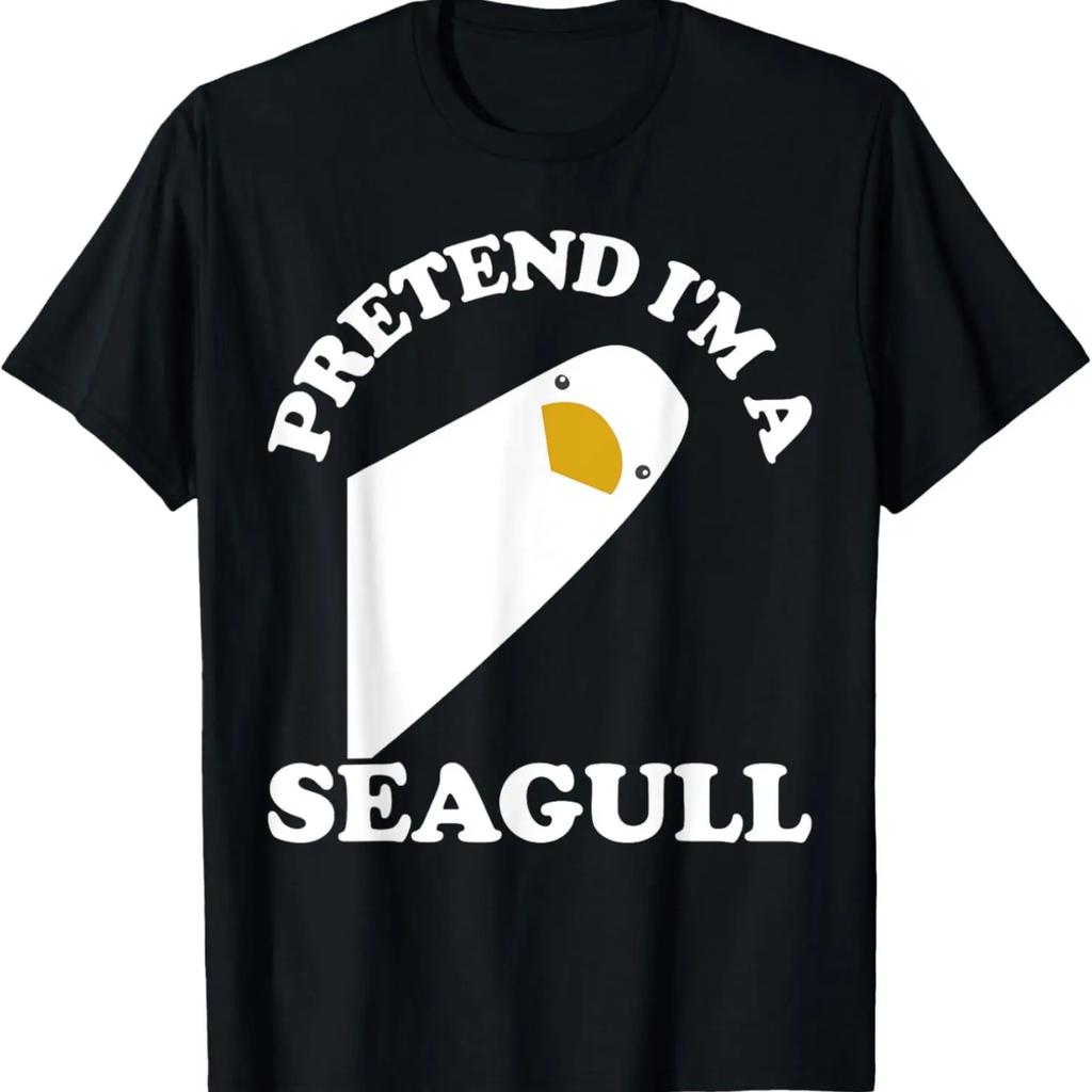 Pretend I'm A Seagull Funny Halloween Costume Crew Squad T-Shirt