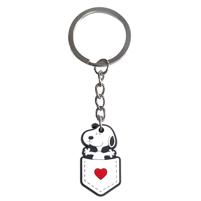 Snoopy PVC Soft Rubber Keychain Cartoon Bag Pendant