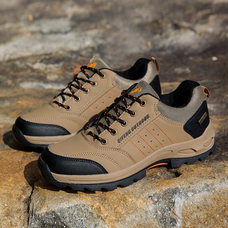 

Hiking Shoes Men Women Sneakers Outdoor Sports High Quality Rubber Climbing Shoes for Men 2025 New Non Slip Shock Absorbing 36 хаки