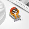 Blucome Neue Mode Frau Brosche Acryl Material Tragen Glas Orange Haar Mädchen Form Frauen Broschen auf Tasche Kleidung
