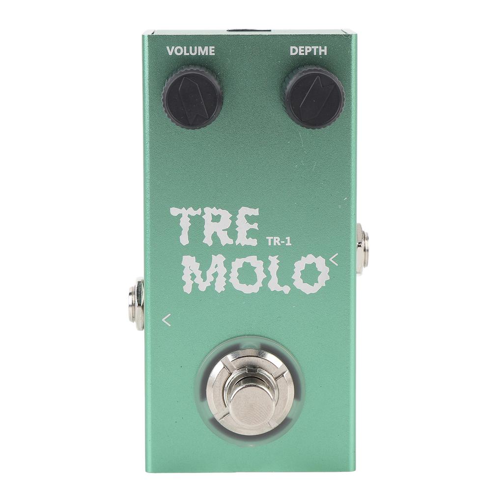 Tremolo Effect Pedal 6.35mm Input Output Interface Bass Electric Guitar Tremolo Pedal with LED Light