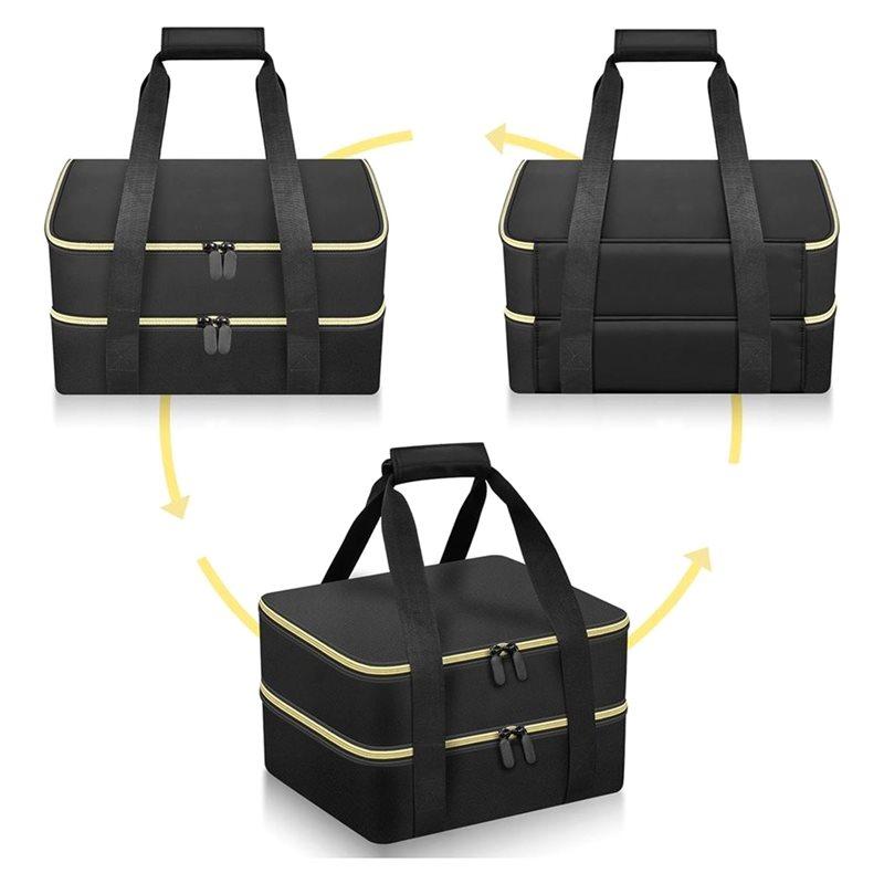 For Trading Cards 4000+ Storage Bag With Double-Layer Design Dividers For Taco Case Box