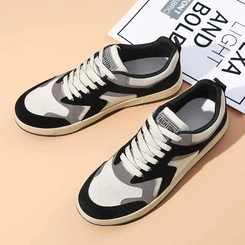 Height Up Round Toe White Sneakers Men's Woven Skateboard Shoes Mens Traners For Men Sport Vietnam Fit Low Prices Premium