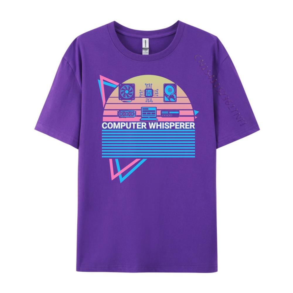 Funny Computer It Computer Whisperer Red And Black Graphic T Shirt Original Tshirt Oversized Design