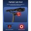Lampă spate bicicletă 6 moduri Lampă spate bicicletă reîncărcabilă USB din aluminiu MTB șa drum tijă lampă LED de avertizare pentru ciclism