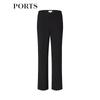 PORTS Women's Elegant Black Straight-Leg Trousers