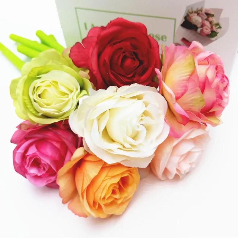 Silicone Rose Flower Gel Pen Signature Pen Student School Office Creative Korean Stationery Simulation Cute Writing Supplies