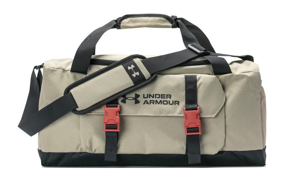 Under Armour Gametime Polyester Portable One Shoulder Crossbody Gym Bag Travel Bag Small Unisex Khaki Gray 1376466-289 Small