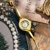 Niche High-End Bracelet Watch, Small Retro Bracelet Women'S Watch, Gold High-Value Fine-Band Quartz Watch