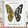 2pcs 2D flat printing Drapes Butterfly Floral Nature Polyester Without Electricity Festive Holiday Use for Outdoor Holiday