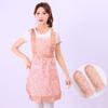 New Cute Floral Apron Breathable Home Kitchen Cooking Can Wipe Hands Waist Thickened Wear-resistant Work Clothes