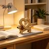 Dog Companion Keepsake Dachshund Heart Figurine 3D Printed Cute Statue for TV Cabinet Balcony Ornament Table Shelf Decor Romantic Pet Memorial