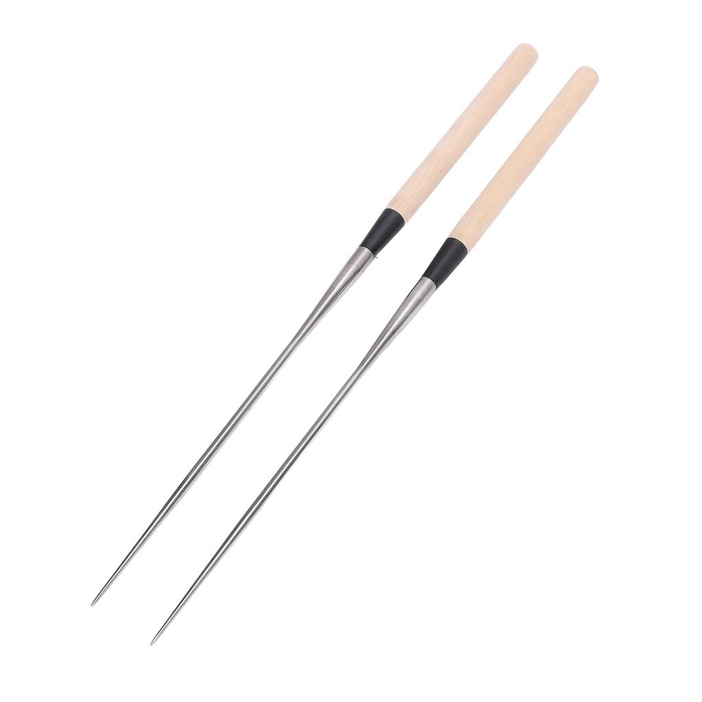 Sushi Chopsticks Professional Solid Wood Stainless Steel Pointed Sashimi Chopsticks for Restaurant