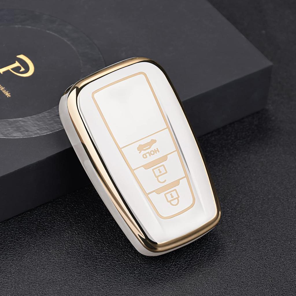 [OATSBASF] Toyota Key Case (3 Buttons), Soft TPU 360° Protection, Dirt and Scratch Prevention,