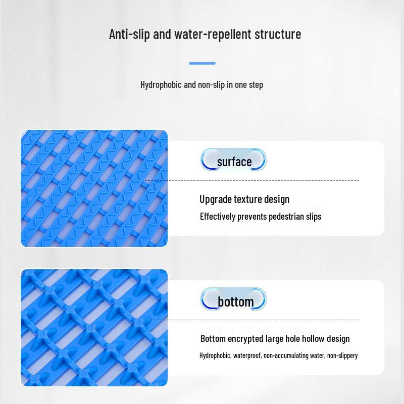 Non-Slip PVC Interlocking Shower Mat: Waterproof Bathroom Floor and Commercial Use Carpet
