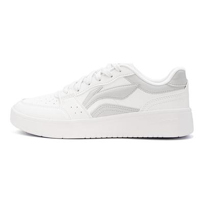 Li Ning Sycee Slip Resistant, Abrasion Resistant, Height Increasing Low Top Skateboard Shoes Men's White Gray AGCT339-6(Team471-)
