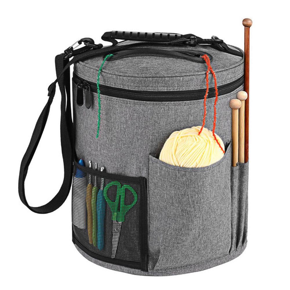 Haken und Nadeln Aufbewahrung Strickgarn Aufbewahrungstasche Tragbare Tragetasche für DIY Strickbegeisterte