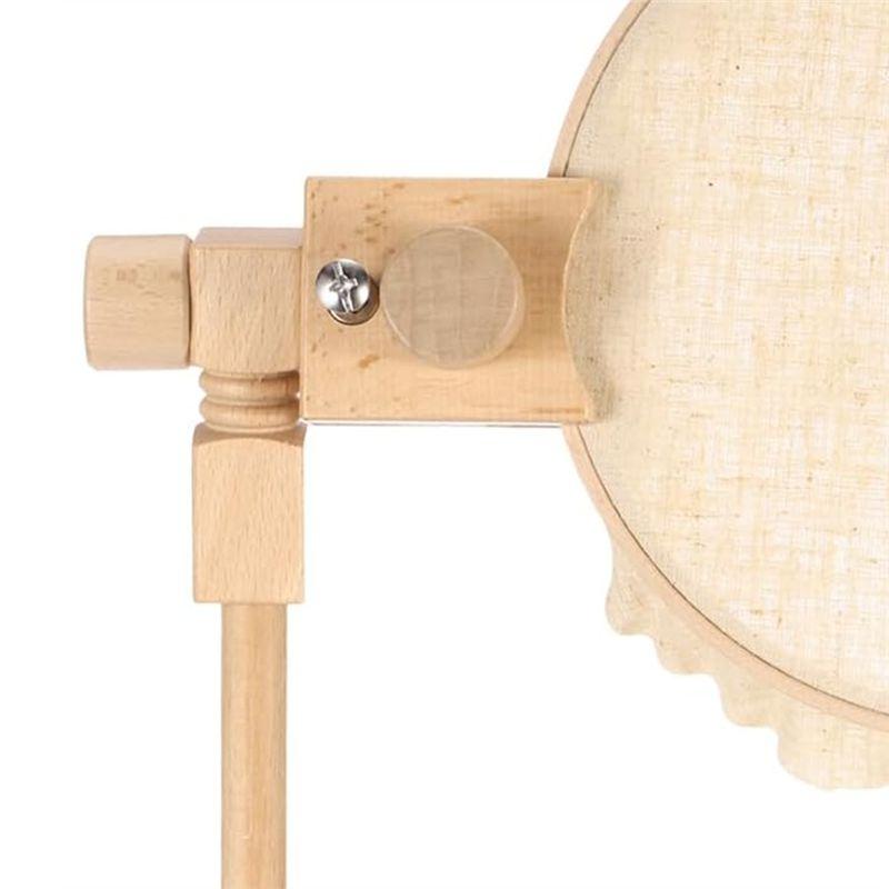 A74E-Adjustable Rotated Beech Wood For DIY Art Craft,Needlework Projects With 6" & 8" Embroidery Hoop