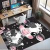 Custom Name Cow Printed Carpet,Rug for Office Chair Living Room Bedroom Kitchen Room Decor Gifts.
