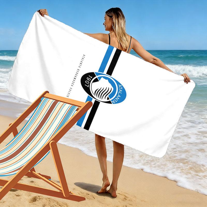 מגבת חוף מודפסת אטאלנטה, מגבת גדולה רכה מתייבשת במהירות לחוף קמפינג שחייה